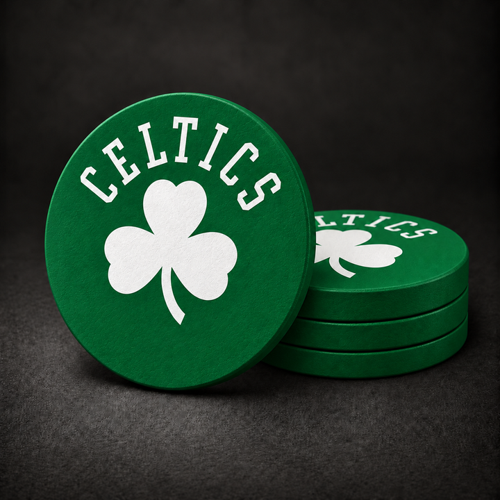 Boston Celtics Drink Coasters – four-pack