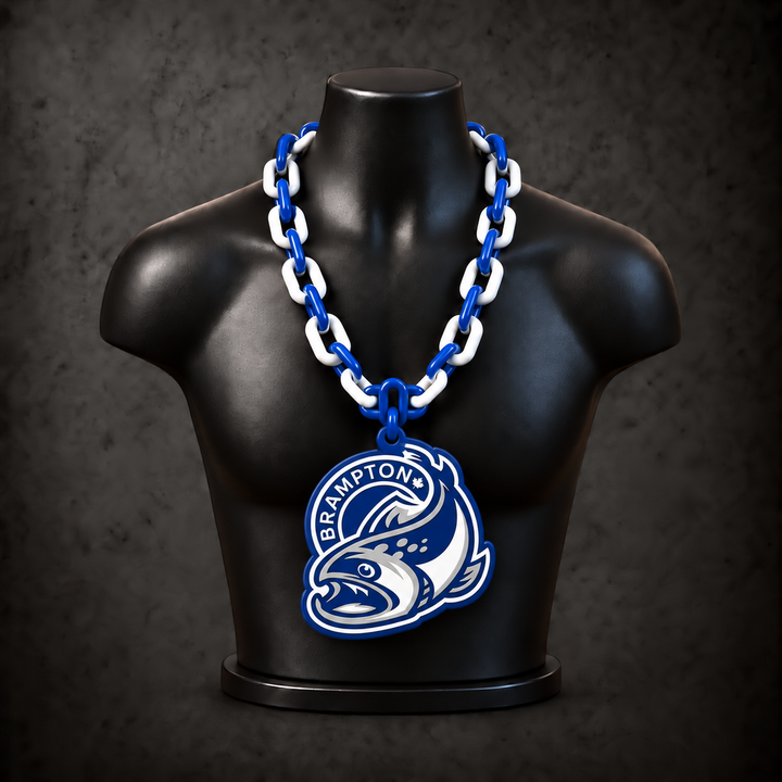 Brampton Steelheads Classic Hype Chain on black display bust