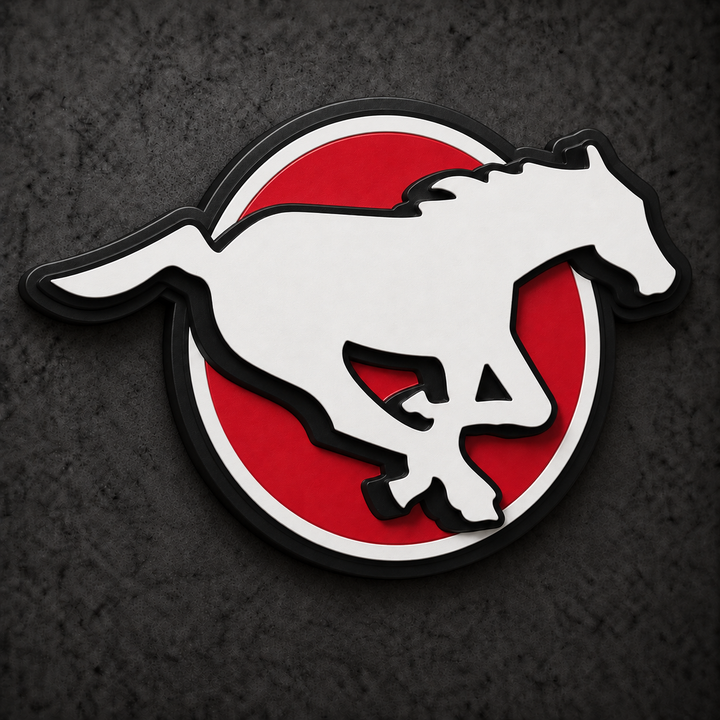 Calgary Stampeders 3D Plaque with raised layered artwork on a dark charcoal wall