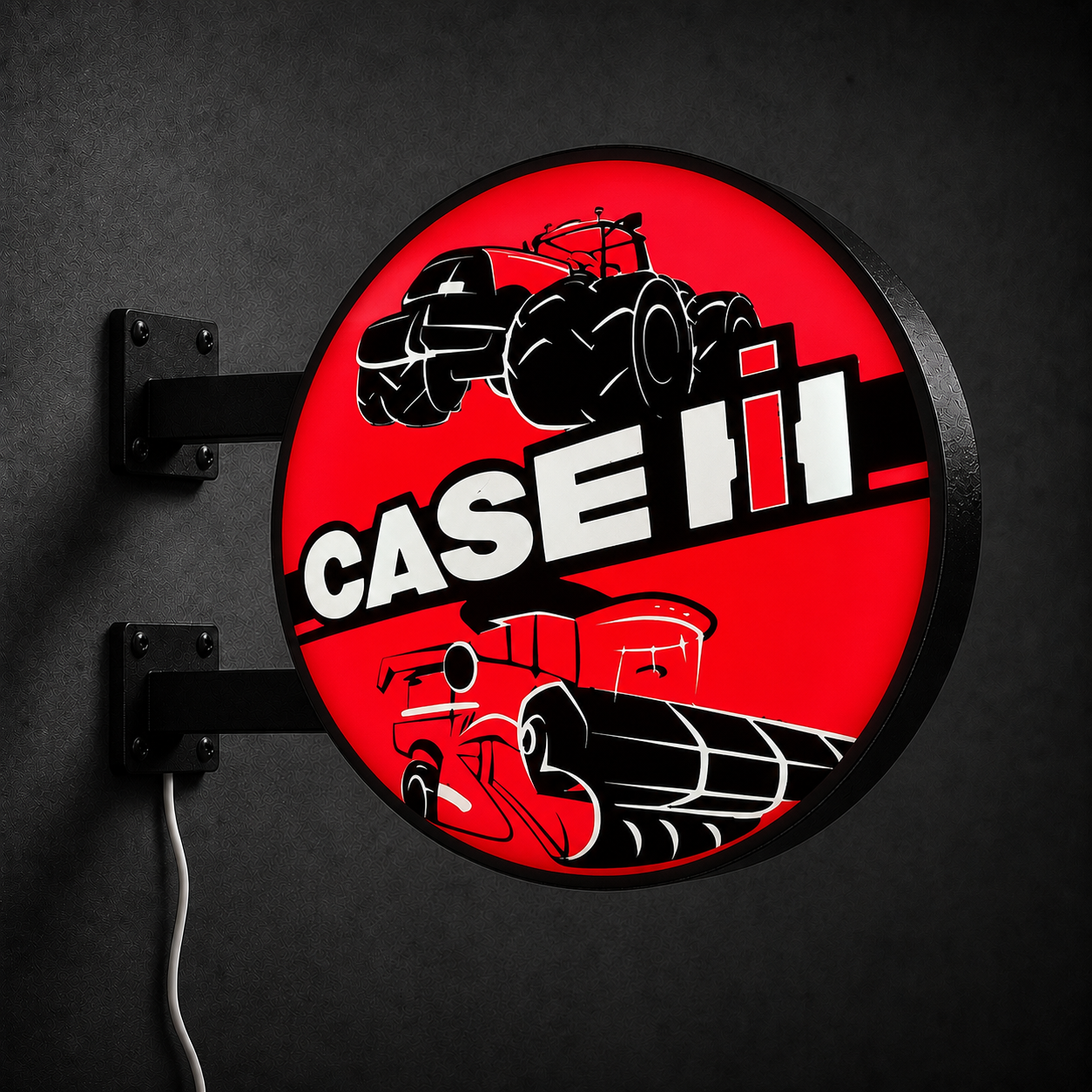 Vintage Case LED sign — left view