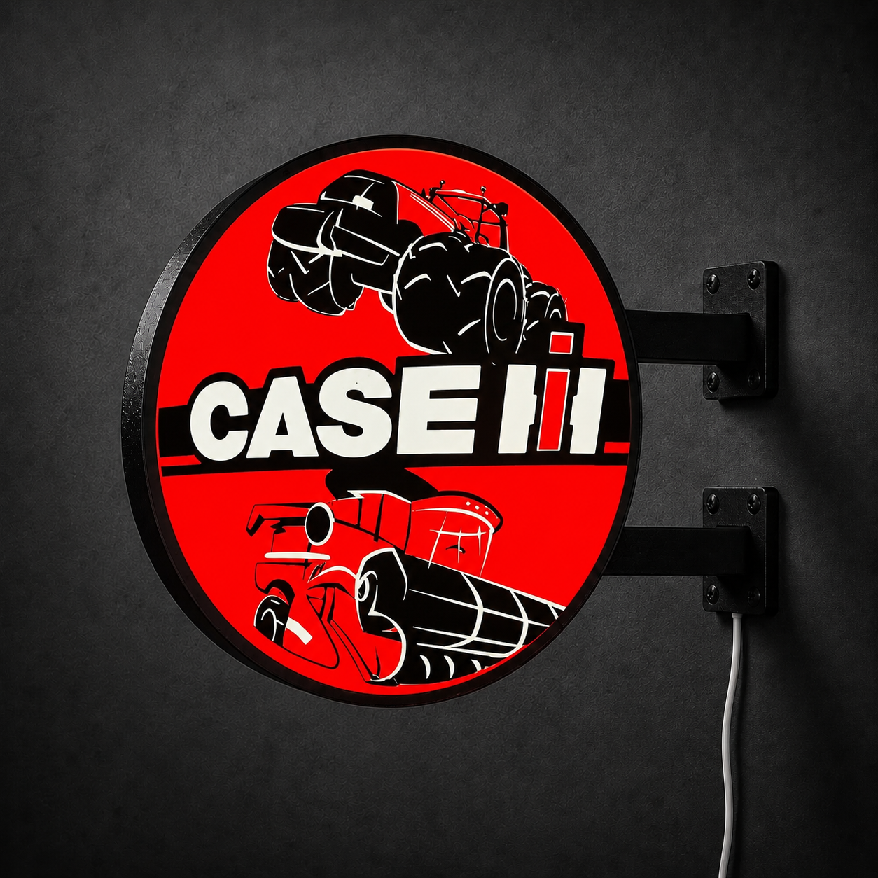Vintage Case LED sign — right view