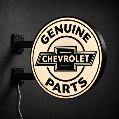 Vintage Chevrolet Parts LED sign — left view