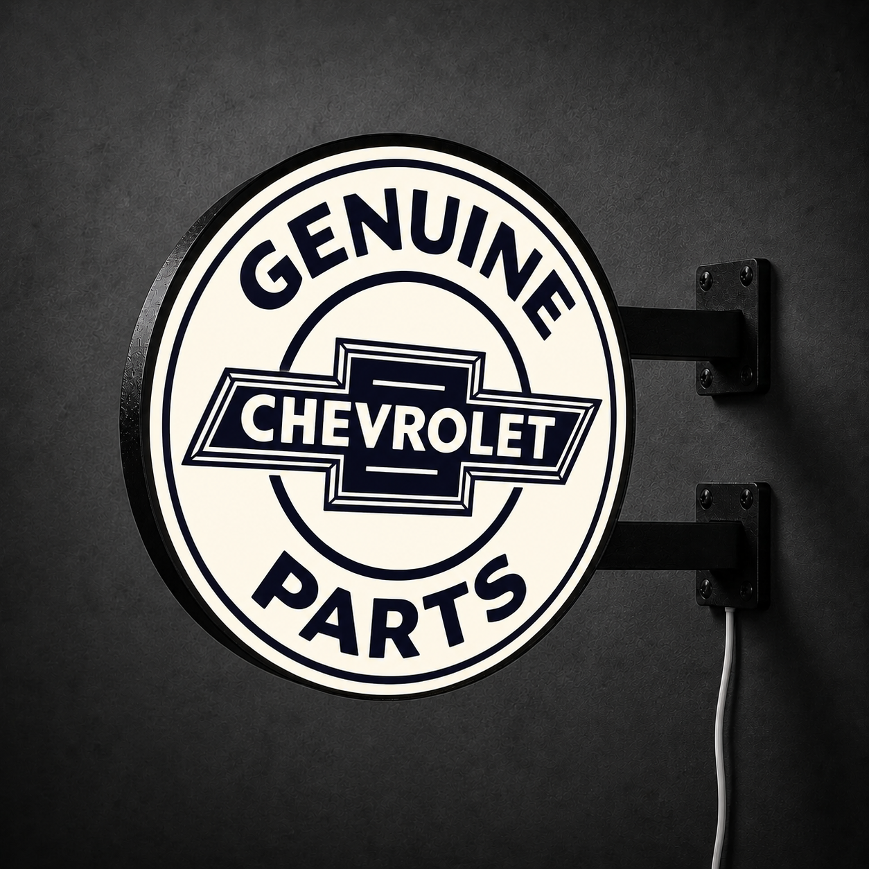 Vintage Chevrolet Parts LED sign — right view