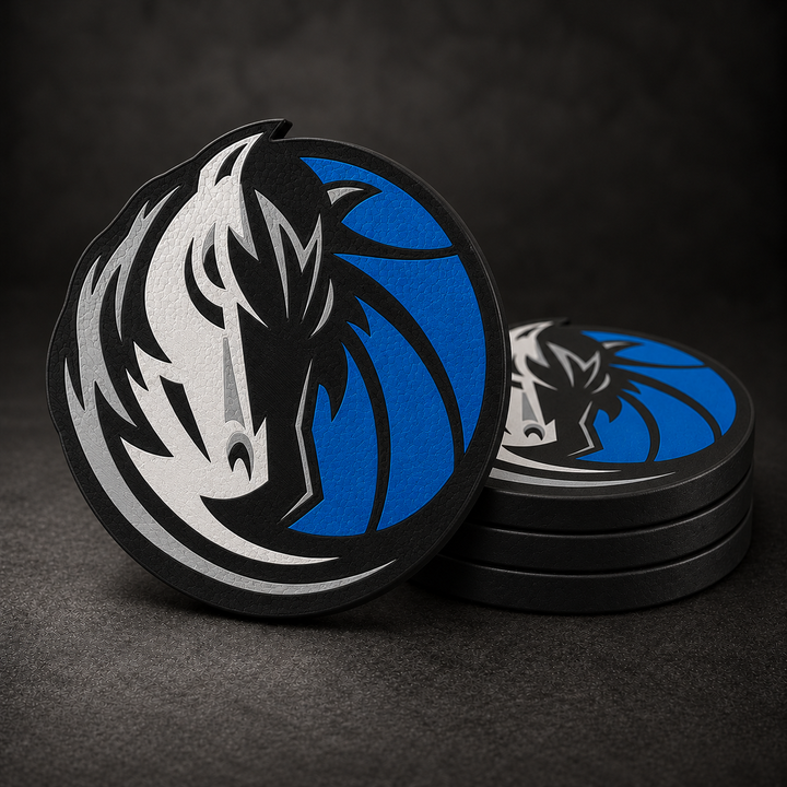 Dallas Mavericks custom shaped drink coasters – four-pack