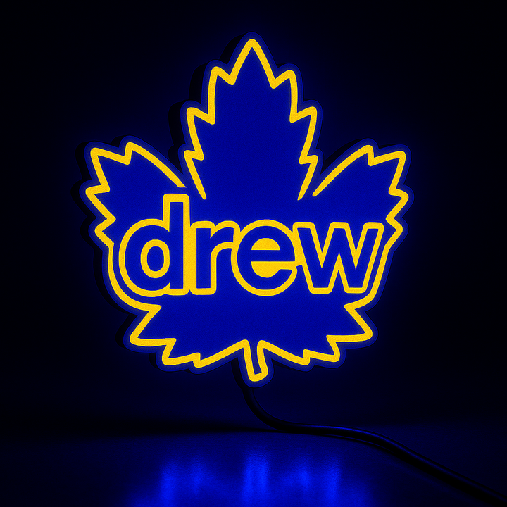 Illuminated Toronto Maple Leafs x drew house Blue LED Sign