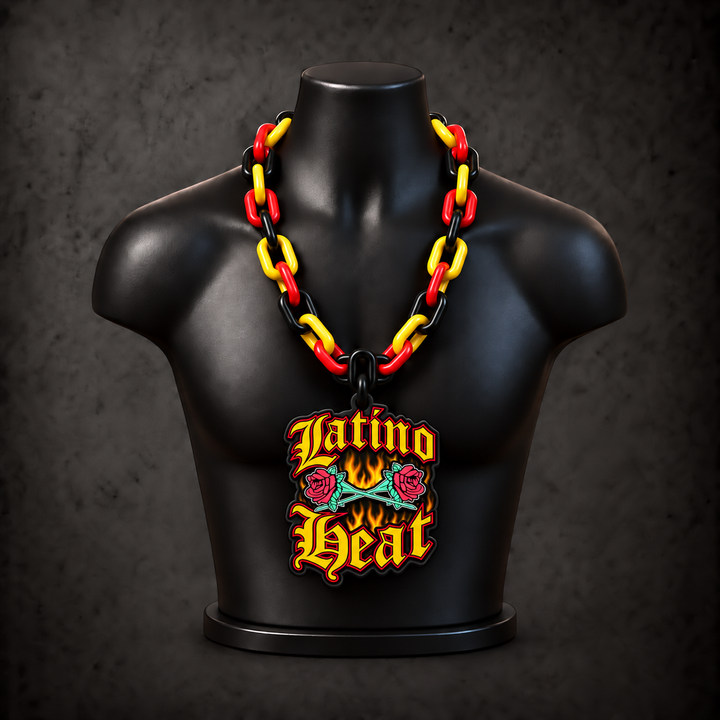 Eddie Guerrero Classic Hype Chain — black / red / golden yellow alternating links