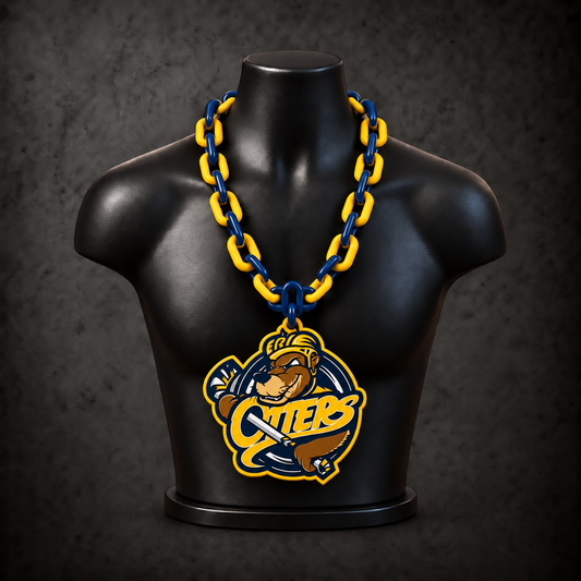 Erie Otters Classic Hype Chain — navy blue / golden yellow alternating links