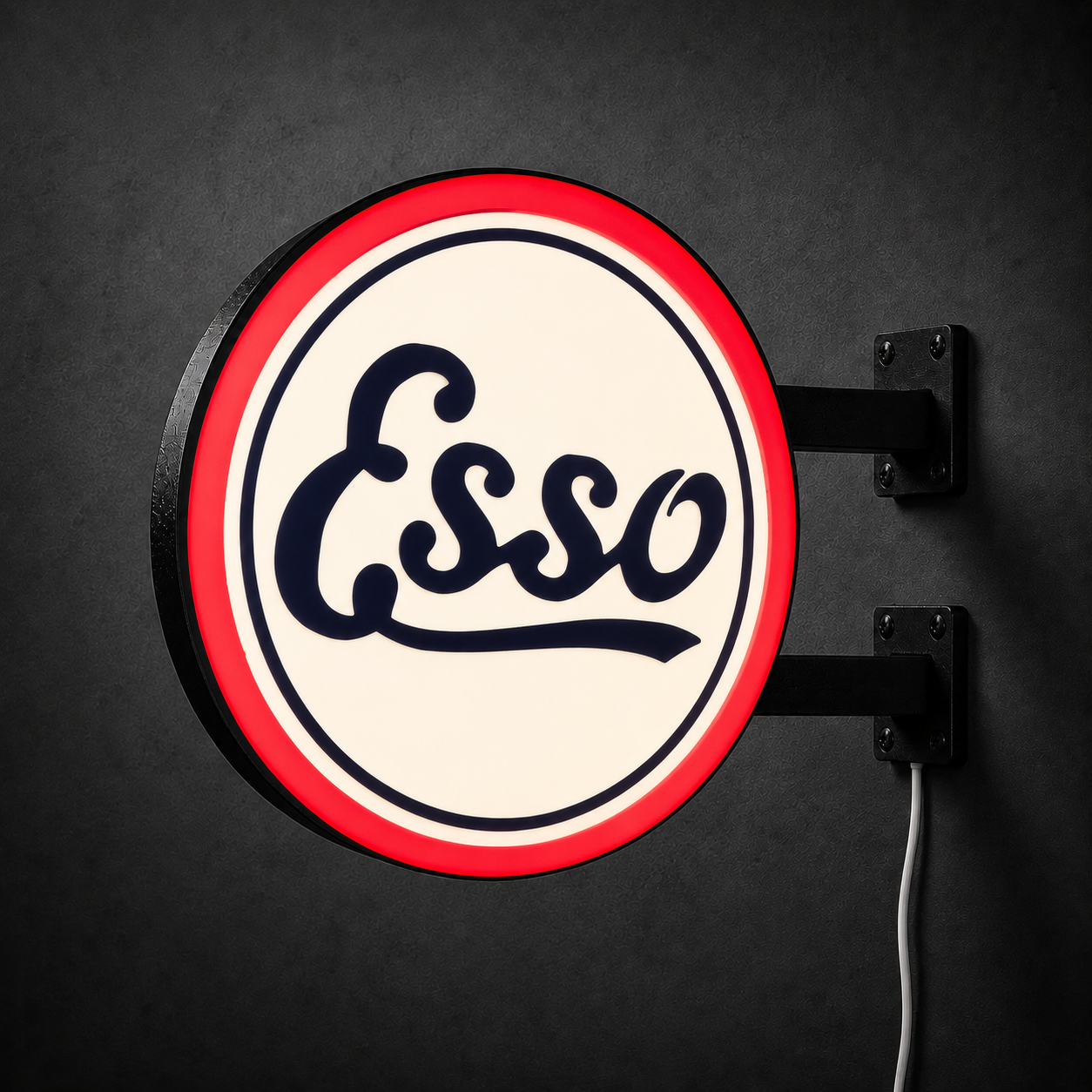 Vintage Esso LED sign — right view
