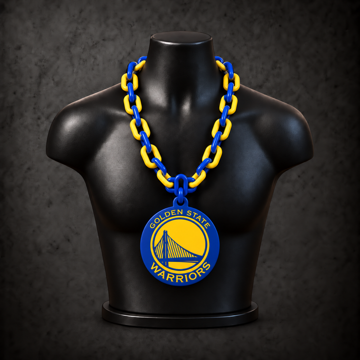 Golden State Warriors Classic Hype Chain — royal blue / golden yellow alternating links