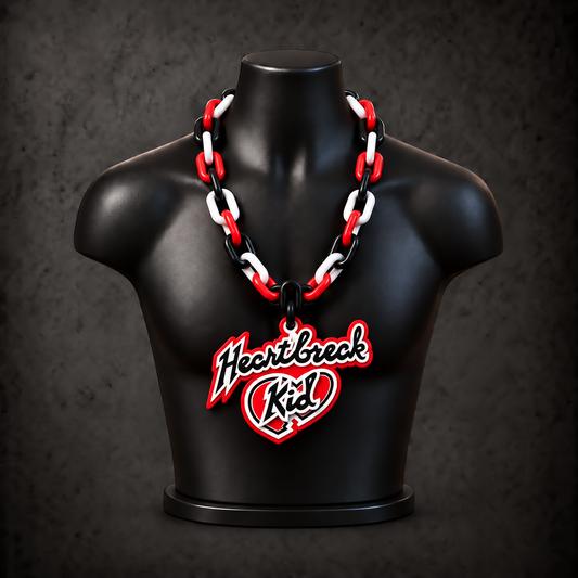 HBK Shawn Michaels Classic Hype Chain — black / red / white alternating links