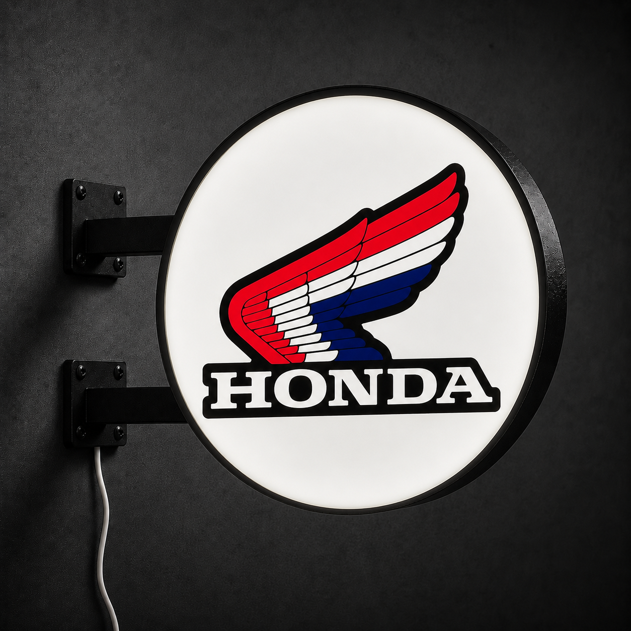 Honda Motorcycles LED sign — left view