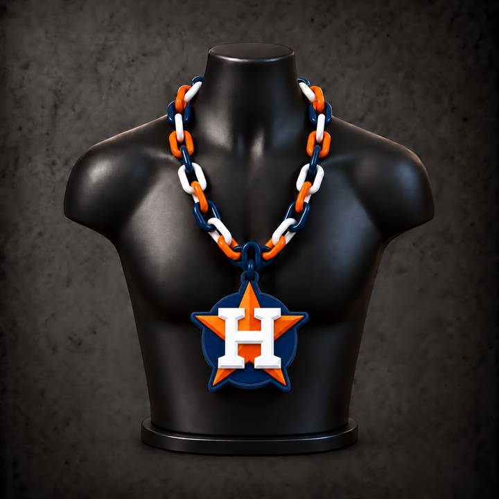 Houston Astros Classic Hype Chain — navy blue / orange / white alternating links