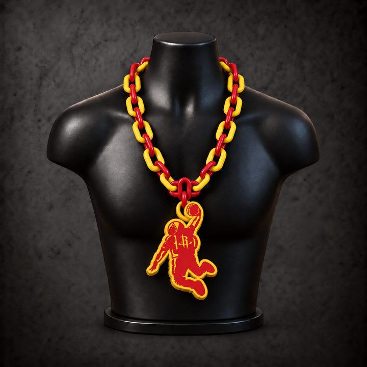 Houston Rockets Classic Hype Chain — red / golden yellow alternating links