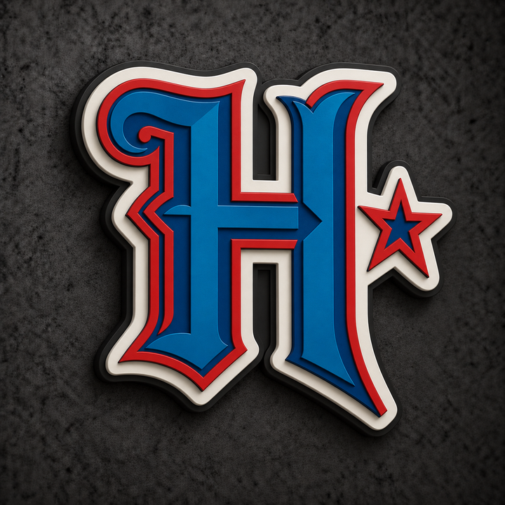 Houston Texans 3D Plaque with raised layered artwork on a dark charcoal wall