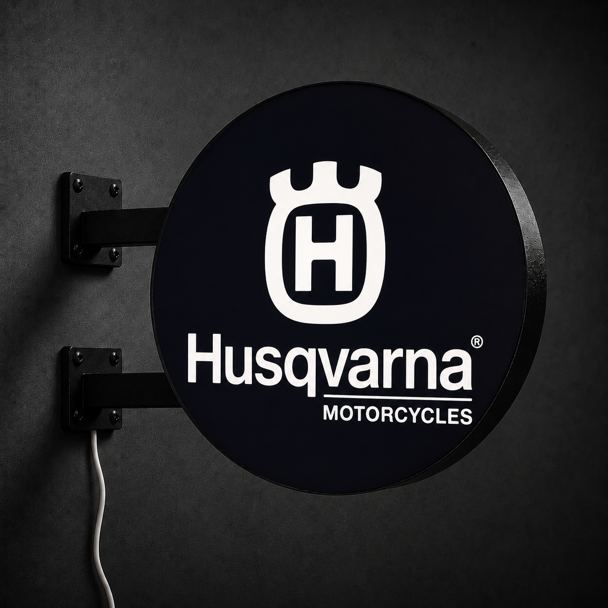 Husqvarna LED sign — left view