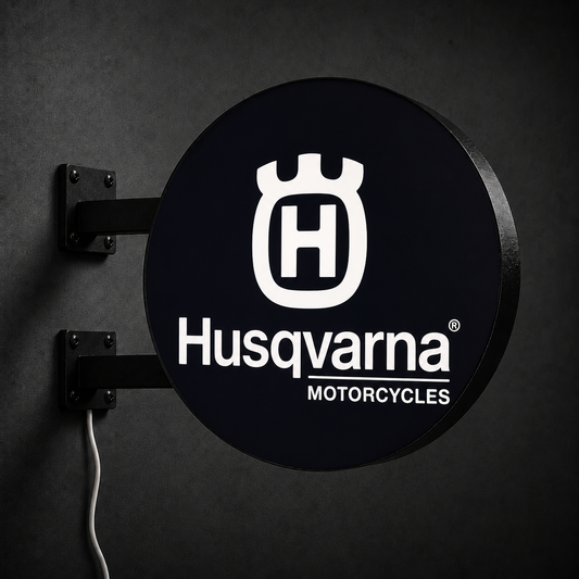 Husqvarna LED sign — left view