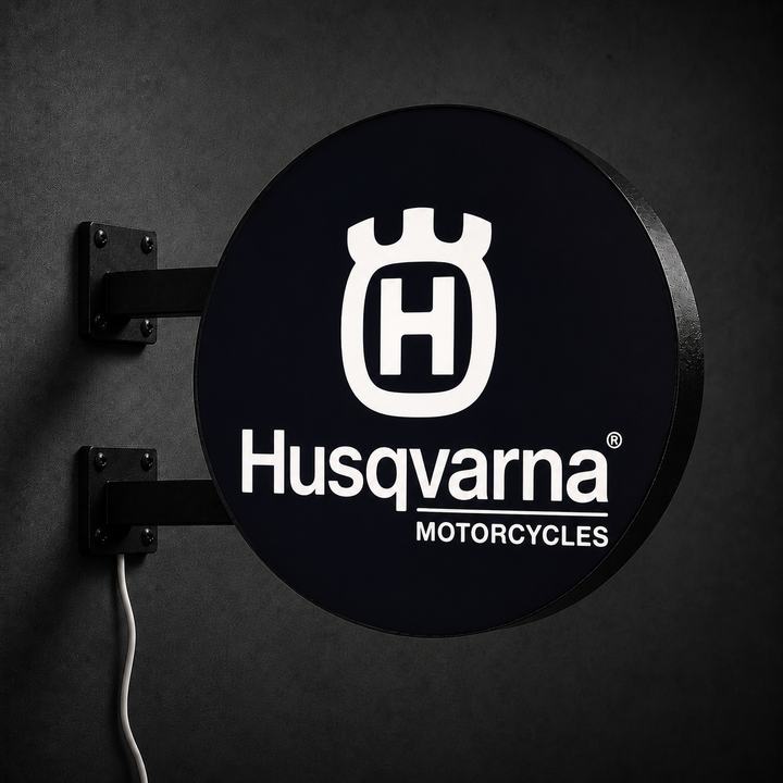 Husqvarna LED sign — left view