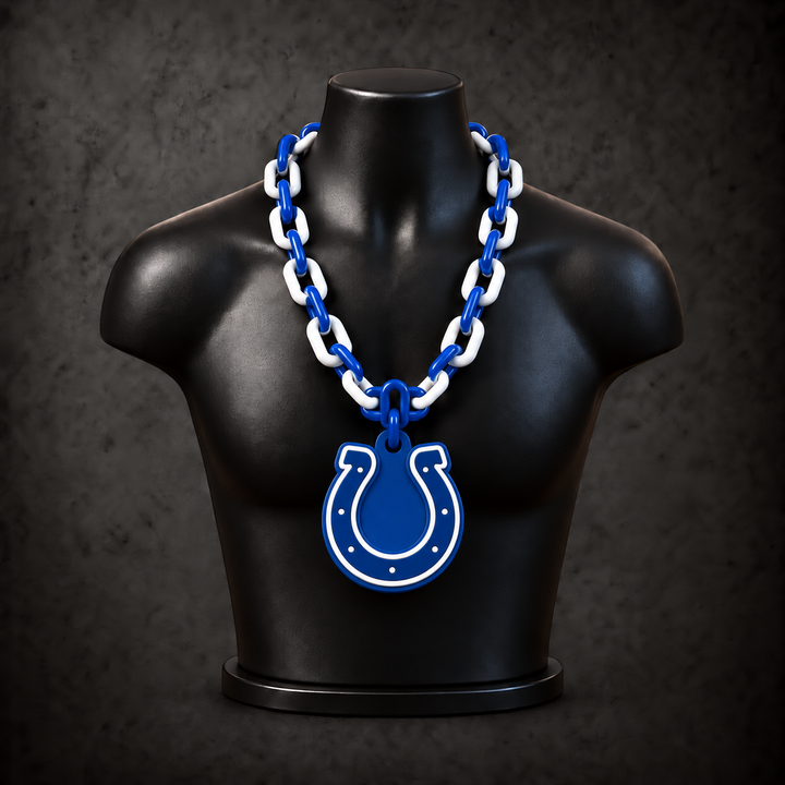 Indianapolis Colts Classic Hype Chain — royal blue / white alternating links