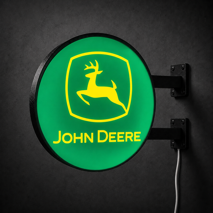 John Deere LED sign — left view