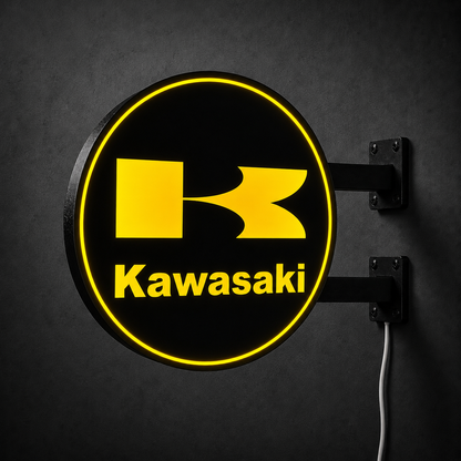 Kawasaki LED sign — left view