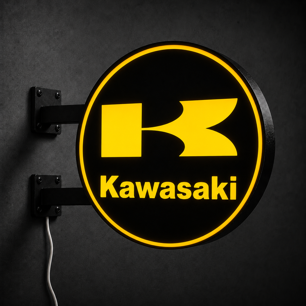 Kawasaki LED sign — right view