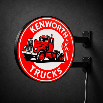 Vintage Kenmore LED sign — right view