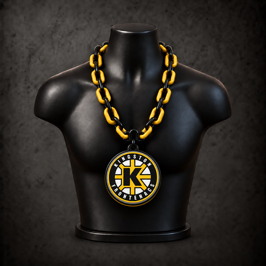 Kingston Frontenacs Classic Hype Chain — black / golden yellow alternating links