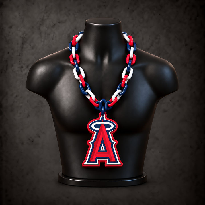 Los Angeles Angels Classic Hype Chain — deep navy blue / red / white alternating links