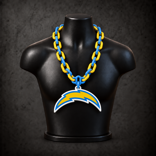 Los Angeles Chargers Classic Hype Chain — powder blue / golden yellow alternating links