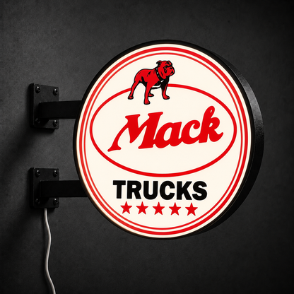 Vintage Mack Trucks LED sign — left view