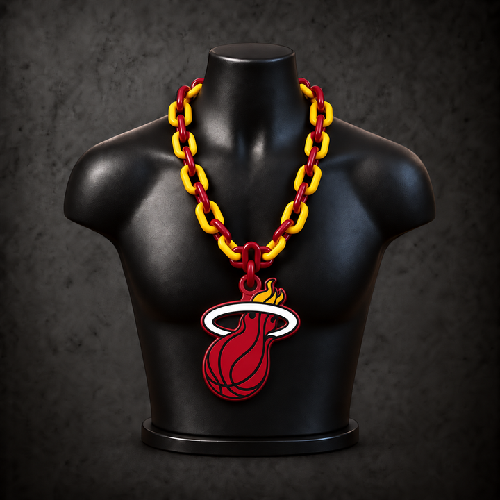 Miami Heat Classic Hype Chain — deep red / golden yellow alternating links