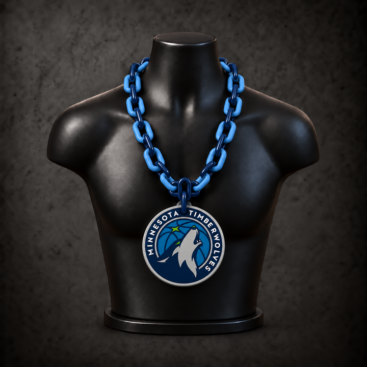 Minnesota Timberwolves Classic Hype Chain — deep navy blue / medium steel blue alternating links