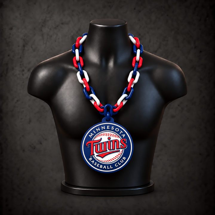 Minnesota Twins Classic Hype Chain — deep navy blue / red / white alternating links