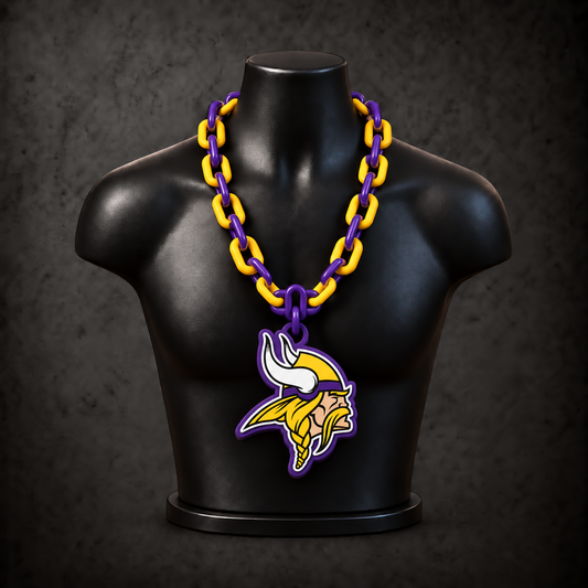 Minnesota Vikings Classic Hype Chain — deep purple / golden yellow alternating links
