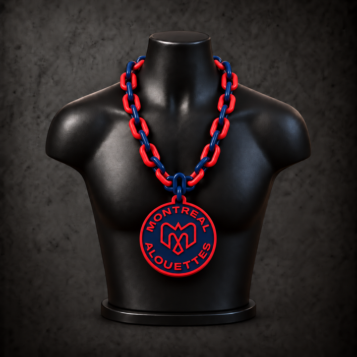 Montreal Alouettes Classic Hype Chain — deep navy blue / red alternating links
