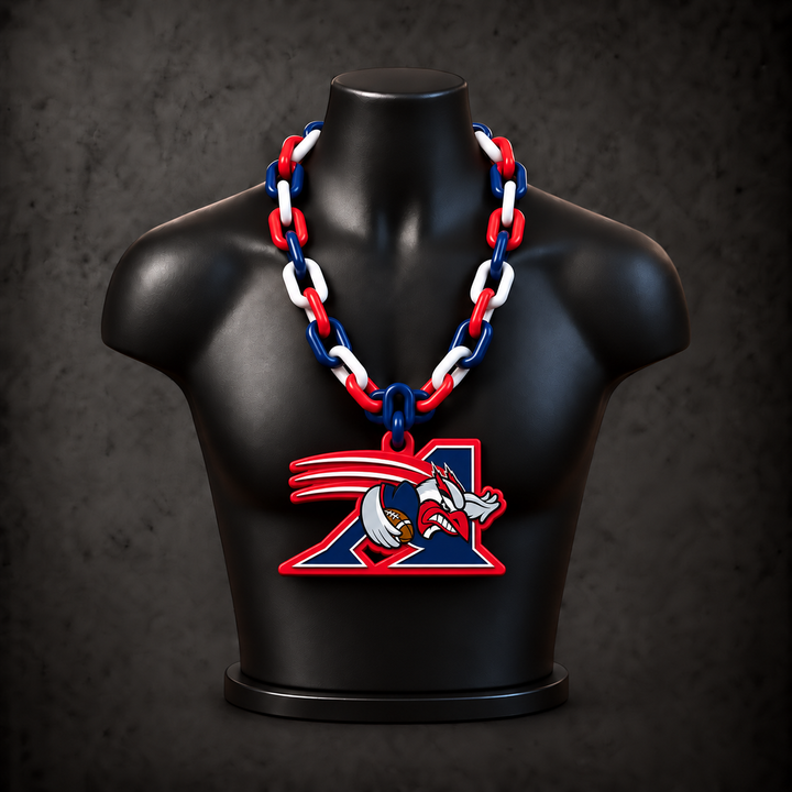 Montreal Alouettes Retro Classic Hype Chain — deep navy blue / red / white alternating links
