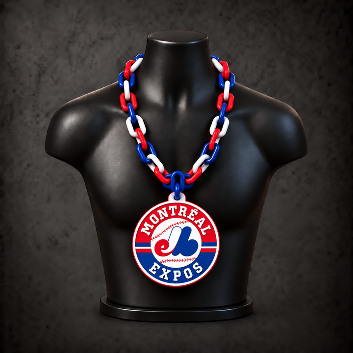 Montreal Expos Classic Hype Chain — royal blue / red / white alternating links