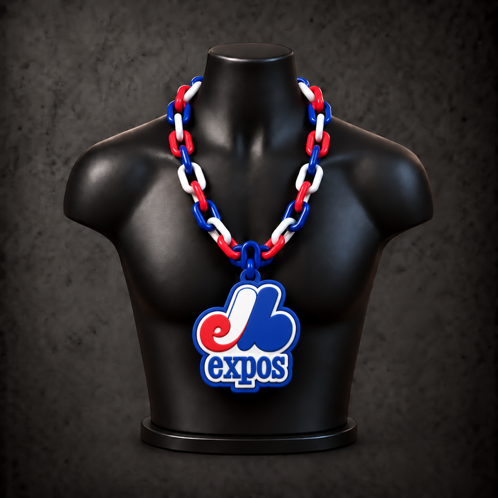 Montreal Expos Retro Classic Hype Chain — royal blue / red / white alternating links