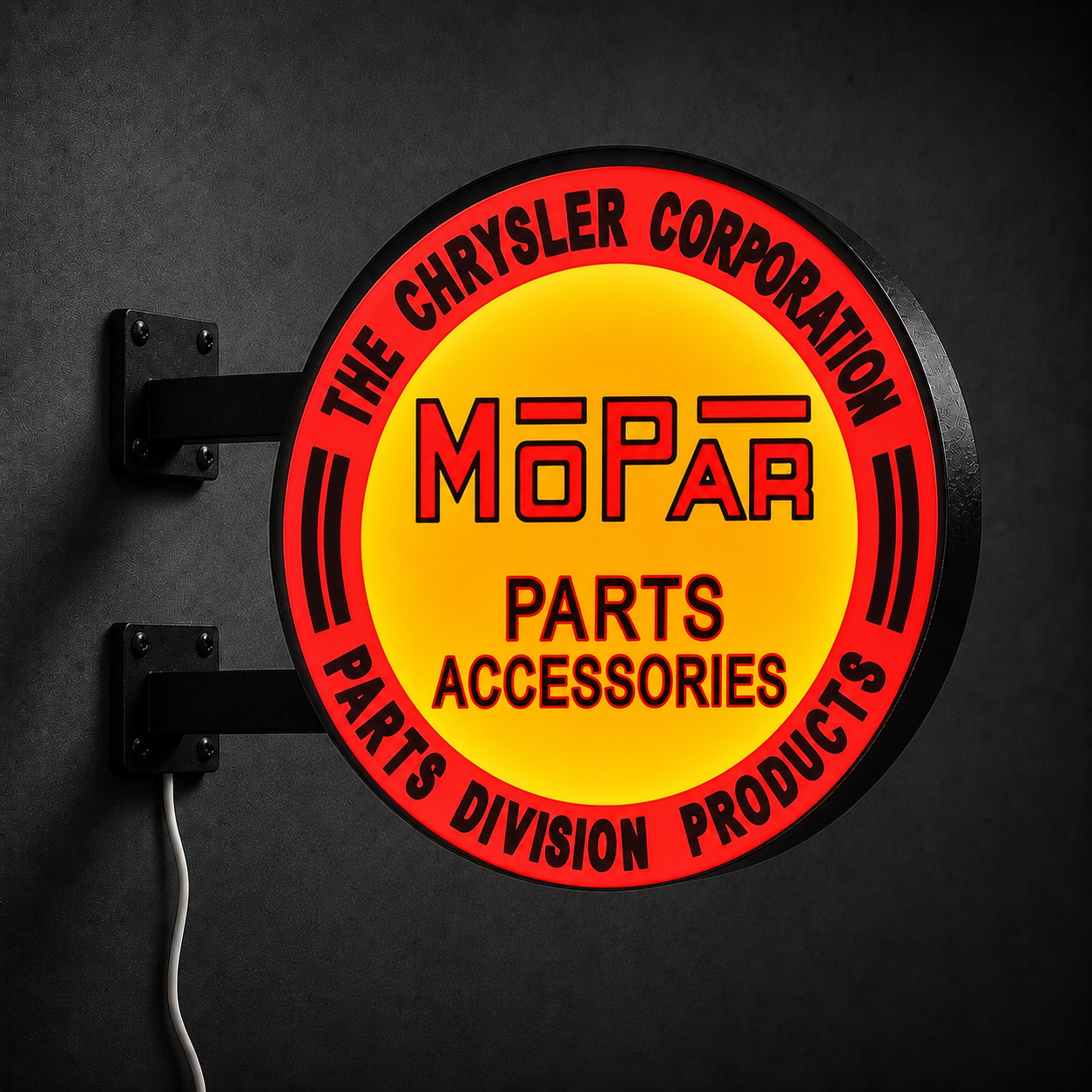 Vintage Mopar Parts LED sign — left view