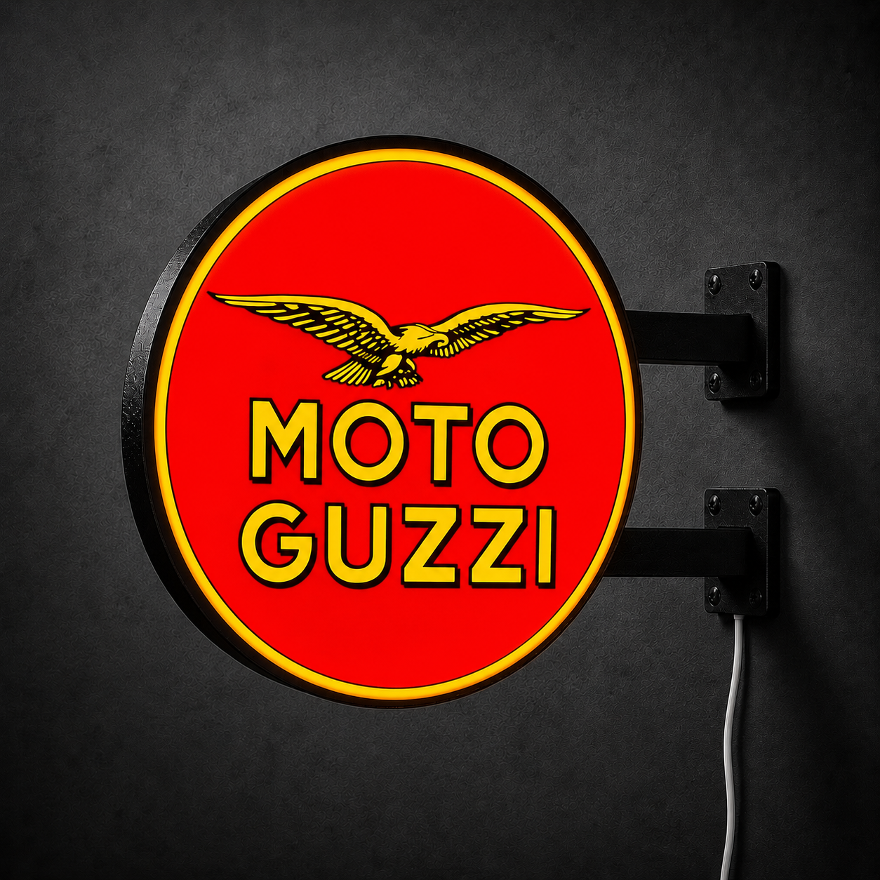Moto Guzzi LED sign — left view