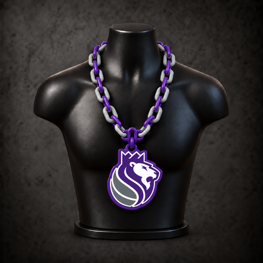 Sacramento Kings Classic Hype Chain on black display bust - Sign Guy