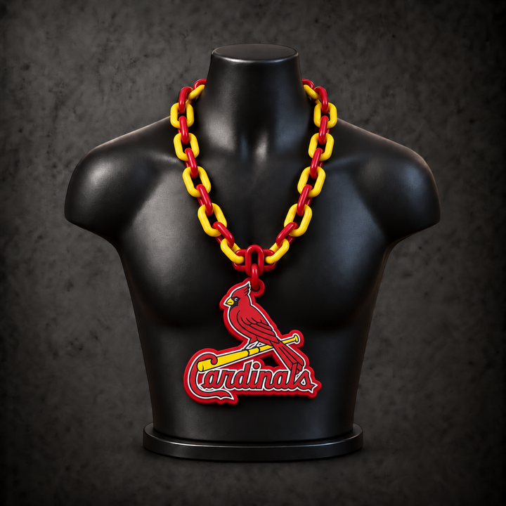 St. Louis Cardinals Classic Hype Chain on black display bust - Sign Guy