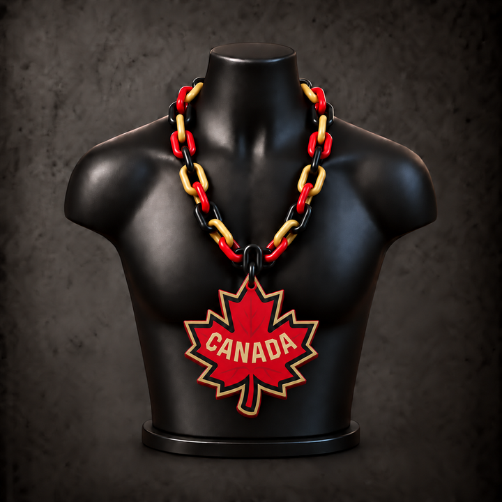 Team Canada Classic Hype Chain on black display bust - Sign Guy