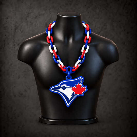 Toronto Blue Jays Classic Hype Chain on black display bust - Sign Guy