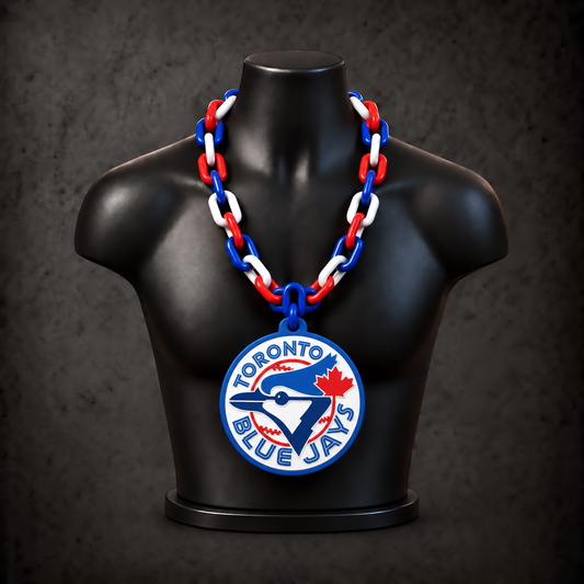 Toronto Blue Jays OG Retro Classic Hype Chain on black display bust - Sign Guy