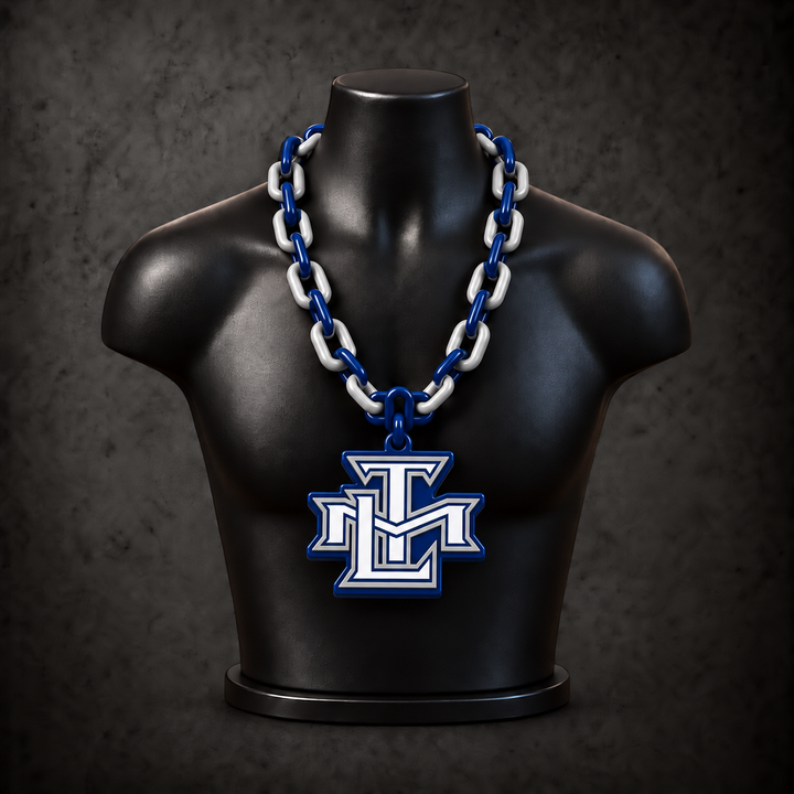 Toronto Maple Leafs TML Alternate Logo 2000-2007 Classic Hype Chain on black display bust - Sign Guy
