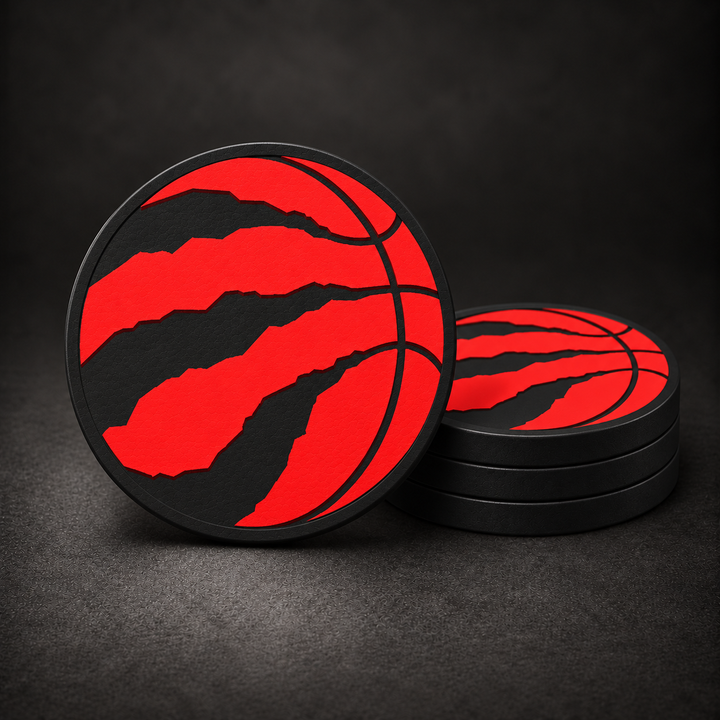 Toronto Raptors Claw Basketball Drink Coasters – four-pack