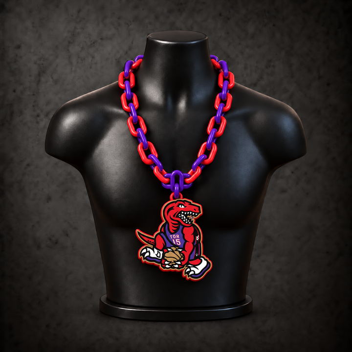 Toronto Raptors VC Tribute Classic Hype Chain on black display bust - Sign Guy