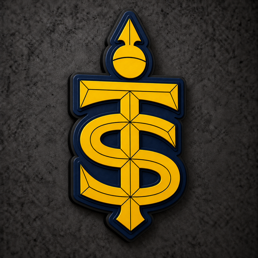 Toronto Sceptres 3D Plaque with raised layered artwork on a dark charcoal wall