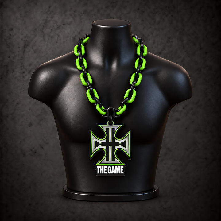 Triple H Classic Hype Chain on black display bust - Sign Guy